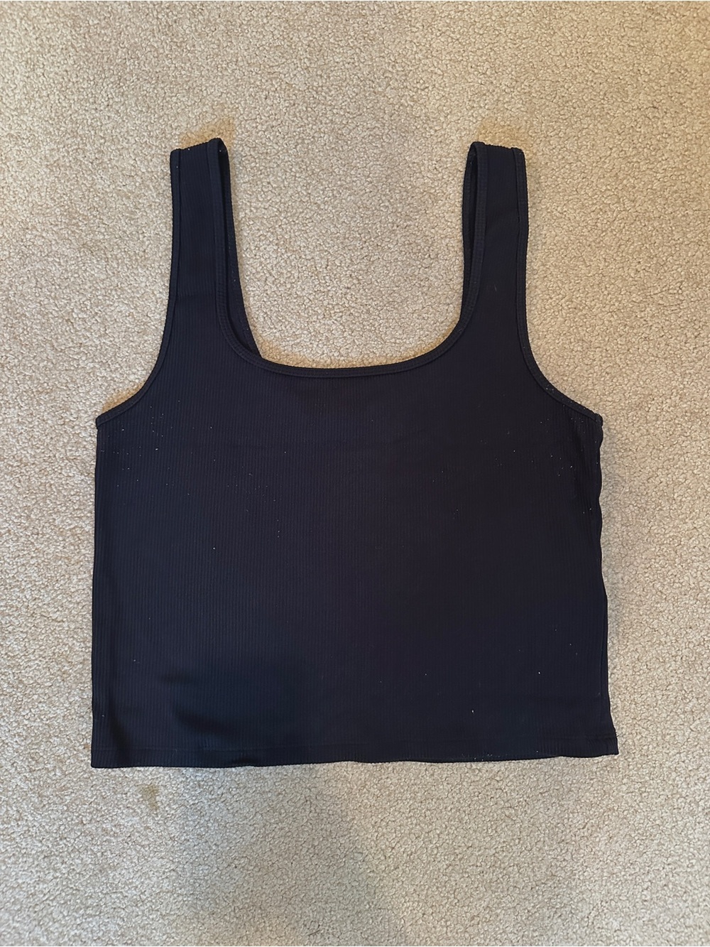 Abercrombie • Black Ribbed Seamless Tank • L